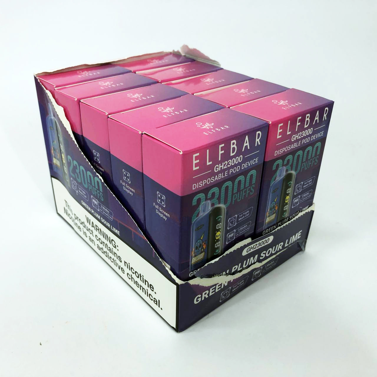 ELF BAR GH 23000 5%. Зеленая Слива Кислый Лайм (Green Plum Sour Lime)