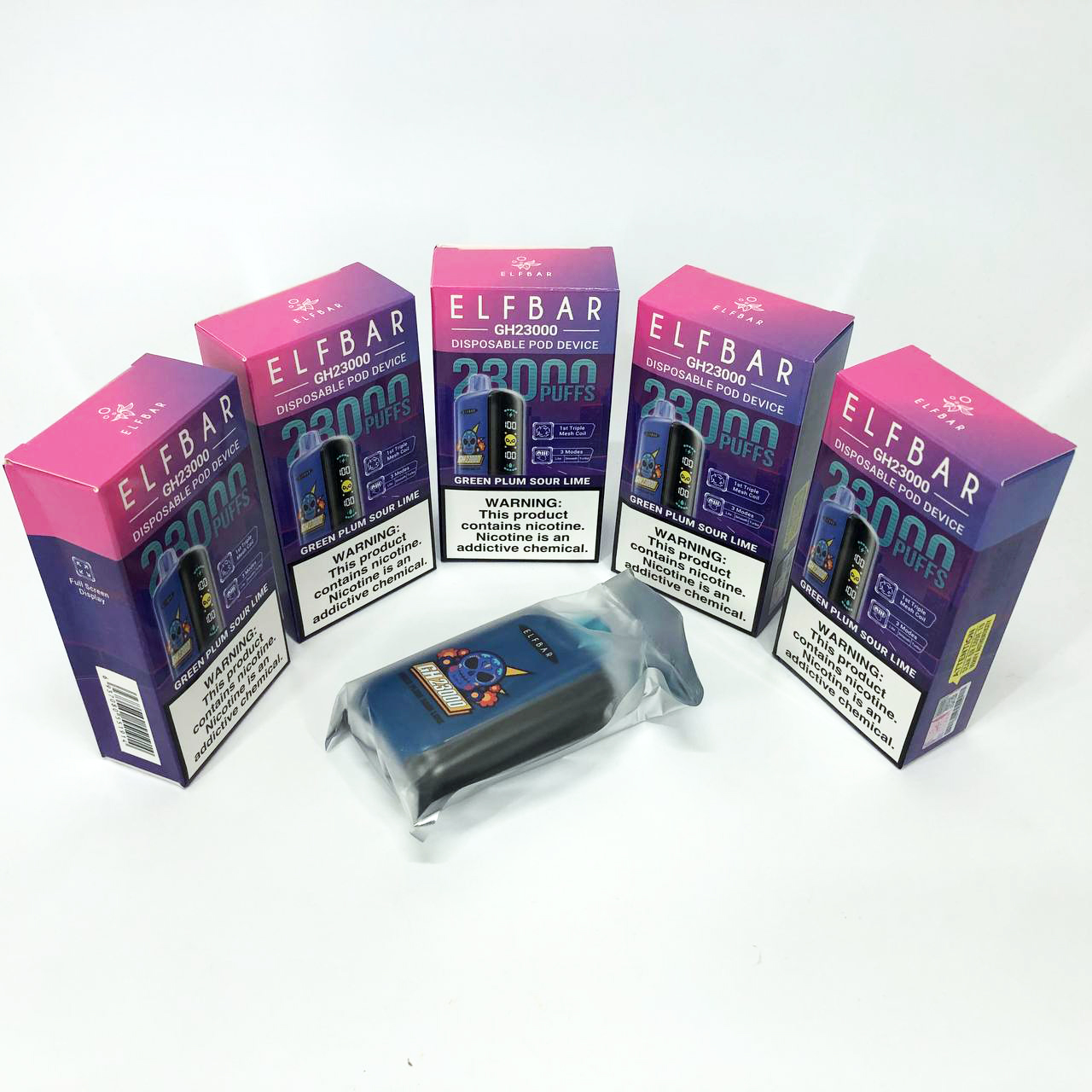 ELF BAR GH 23000 5%. Зеленая Слива Кислый Лайм (Green Plum Sour Lime)