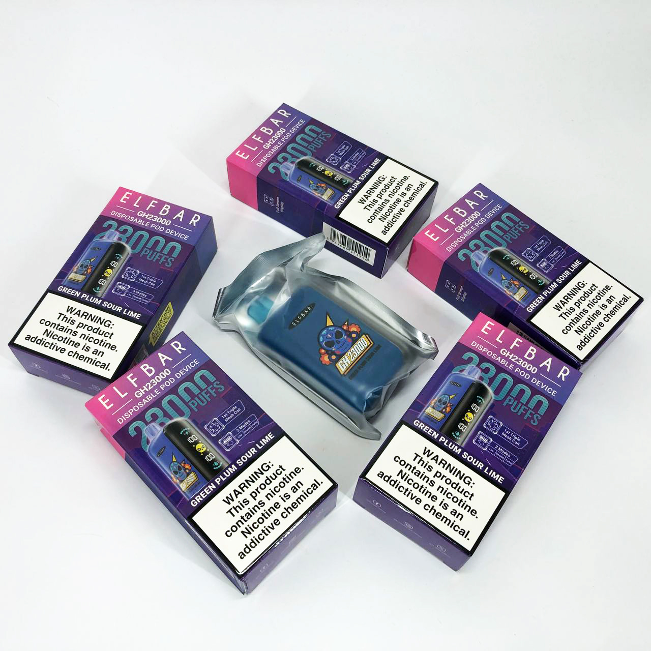 ELF BAR GH 23000 5%. Зеленая Слива Кислый Лайм (Green Plum Sour Lime)