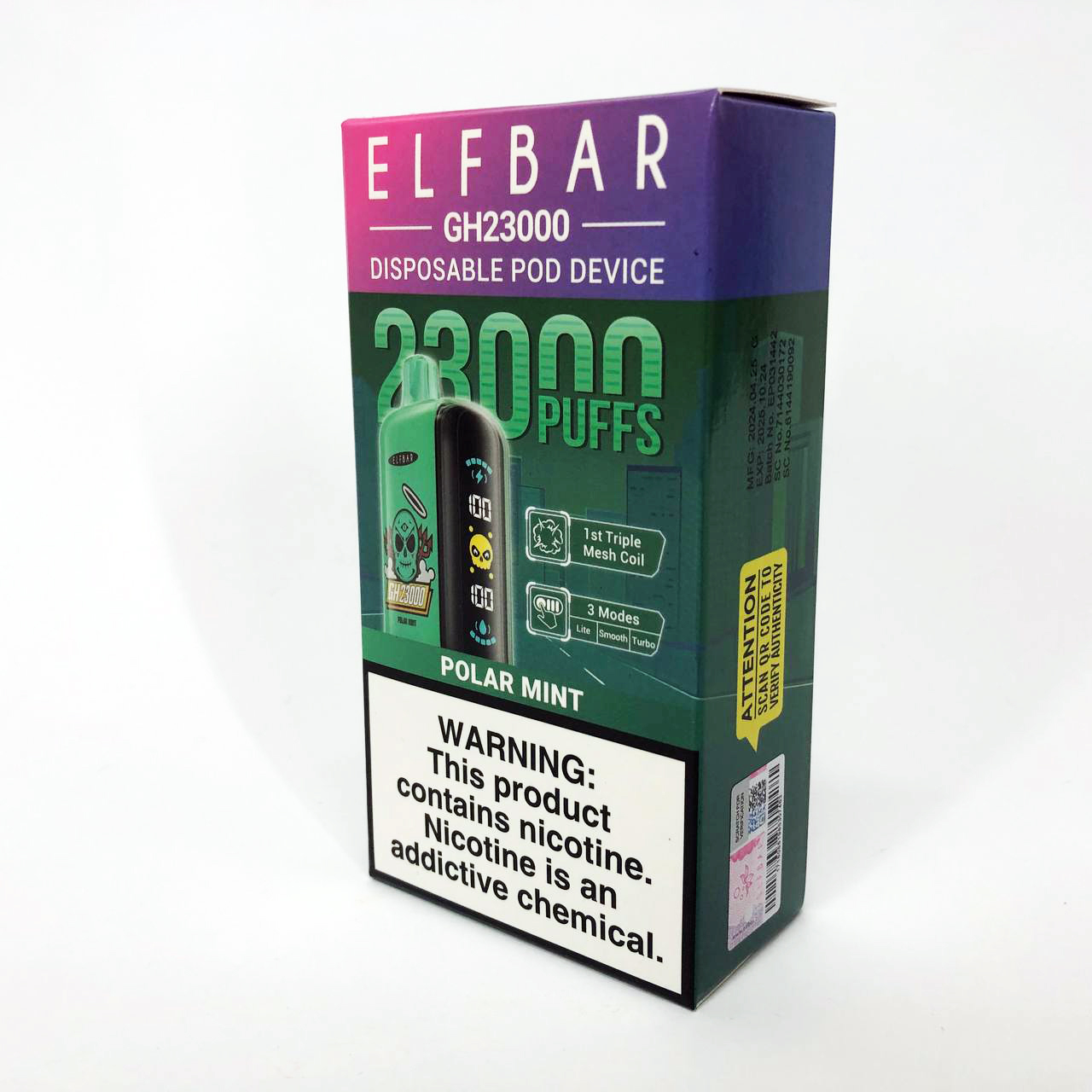 ELF BAR GH 23000 5%. Полярная Мята (Polar Mint)