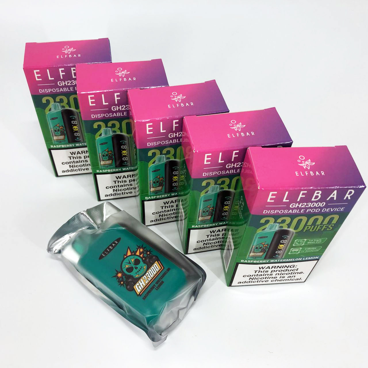 ELF BAR GH 23000 5%. Малина Арбуз Лимон (Raspberry Watermelon Lemon)