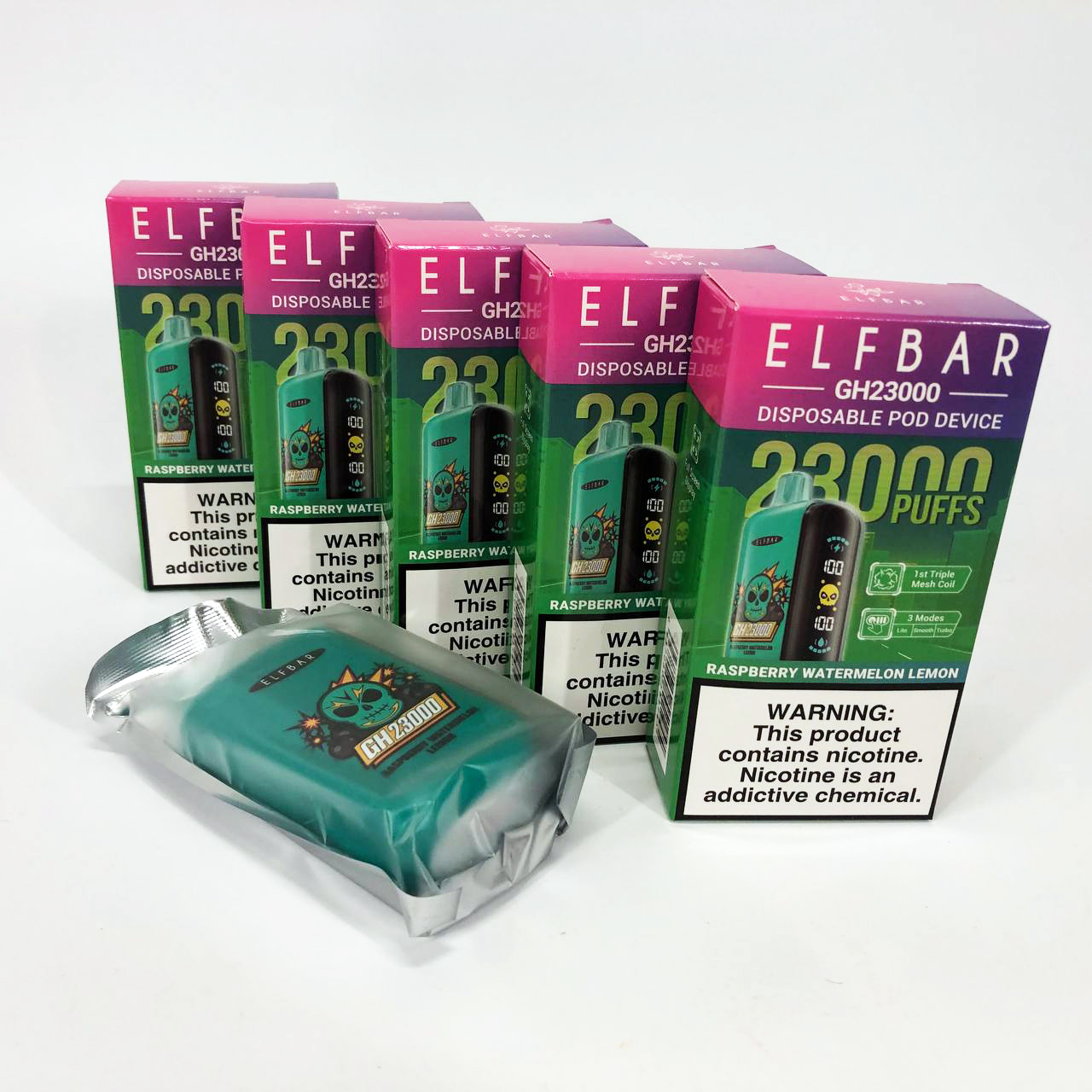ELF BAR GH 23000 5%. Малина Арбуз Лимон (Raspberry Watermelon Lemon)