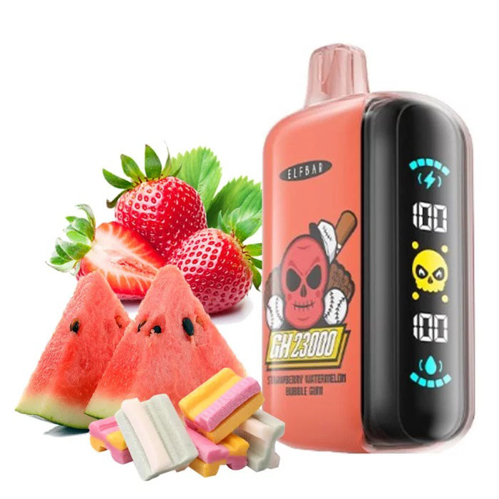 ELF BAR GH 23000 5%. Клубнично-арбузная жевательная резинка (Strawberry Watermelon Bubble Gum)