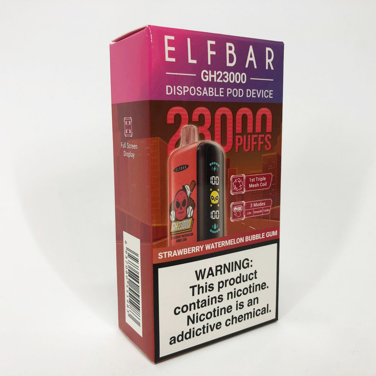 ELF BAR GH 23000 5%. Клубнично-арбузная жевательная резинка (Strawberry Watermelon Bubble Gum)