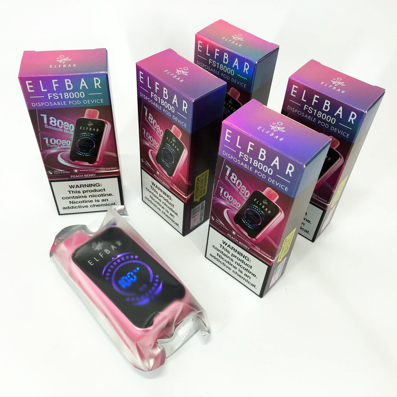 ELF BAR FS18000 5%. Персик Ягоды (Peach Berry)