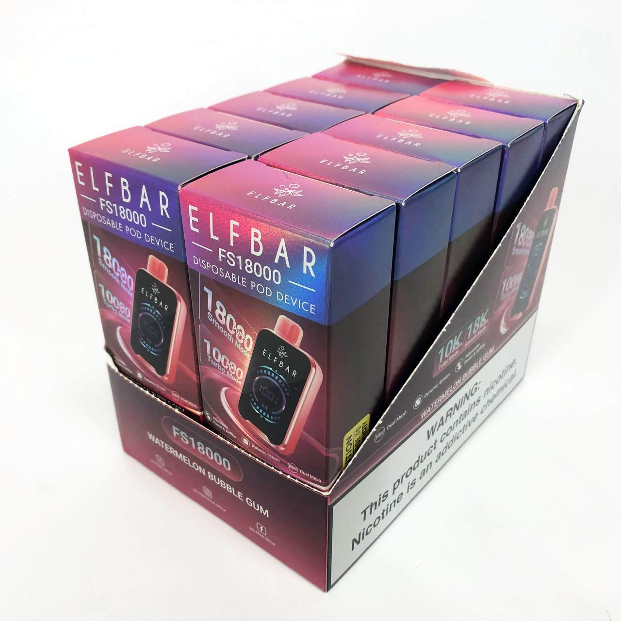ELF BAR FS18000 5%. Арбузная жевательная резинка (Watermelon Bubble Gum)