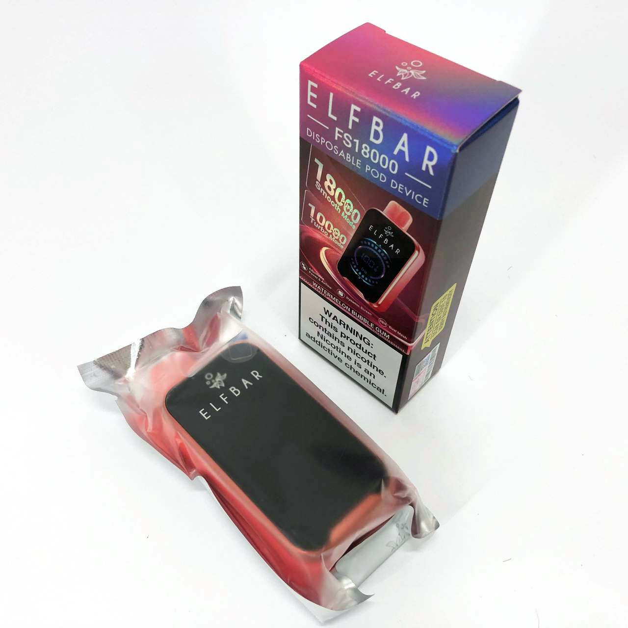 ELF BAR FS18000 5%. Арбузная жевательная резинка (Watermelon Bubble Gum)