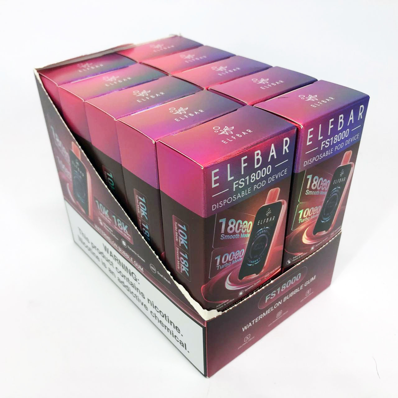 ELF BAR FS18000 5%. Арбузная жевательная резинка (Watermelon Bubble Gum)