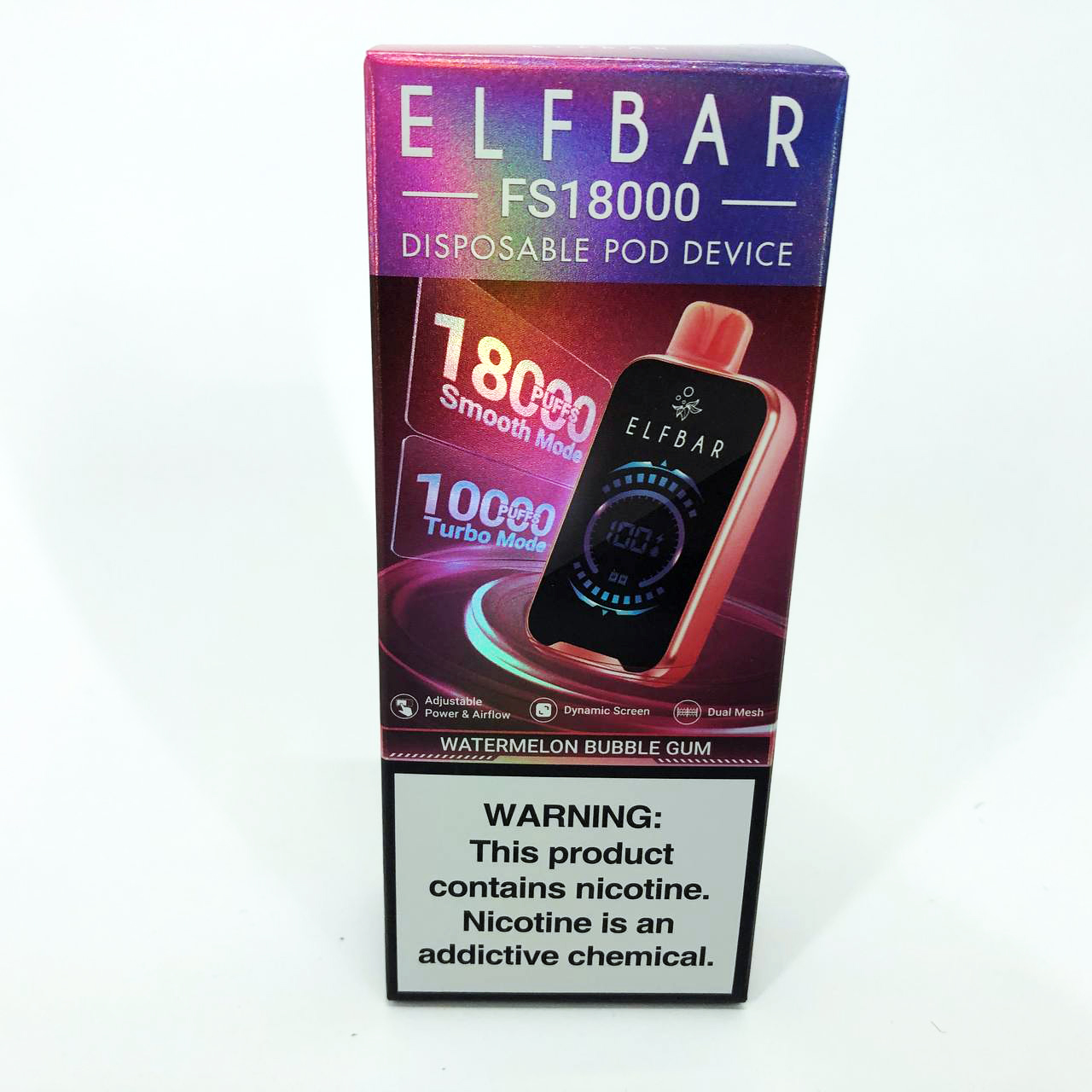 ELF BAR FS18000 5%. Арбузная жевательная резинка (Watermelon Bubble Gum)