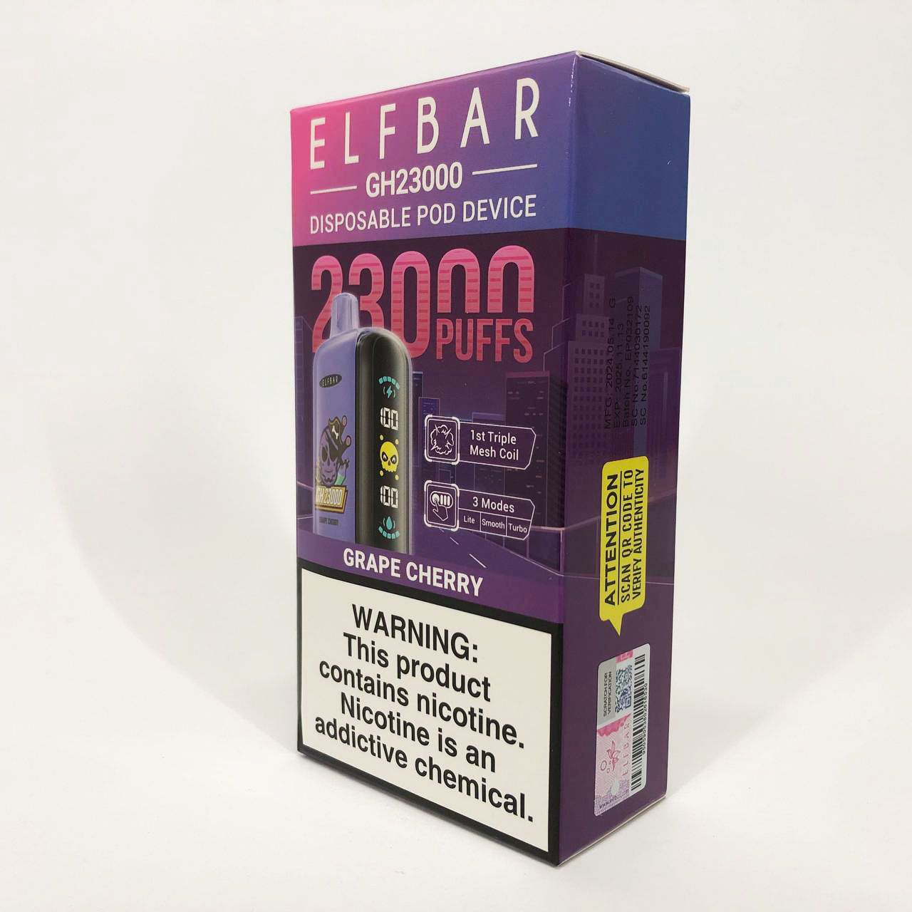 ELF BAR GH 23000 5%. Виноград Вишня (Grape Cherry)