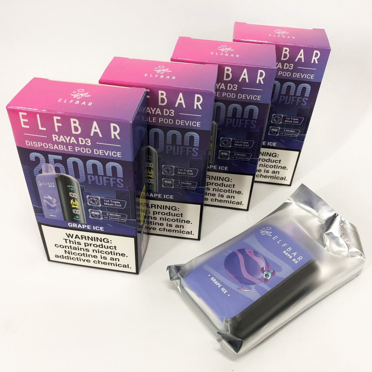 Elf Bar Raya D3 25000. Виноград (Grape Ice)