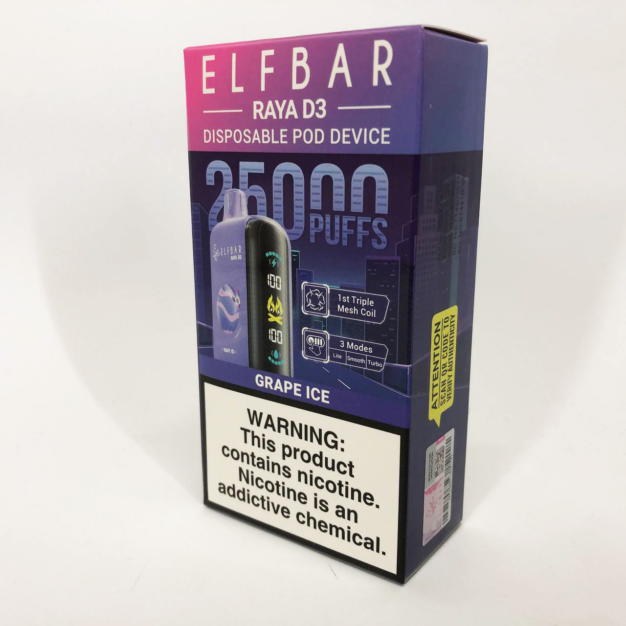 Elf Bar Raya D3 25000. Виноград (Grape Ice)