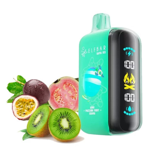 Elf Bar Raya D3 25000. Киви Маракуйя Гуава (Kiwi Passion Fruit Guava)