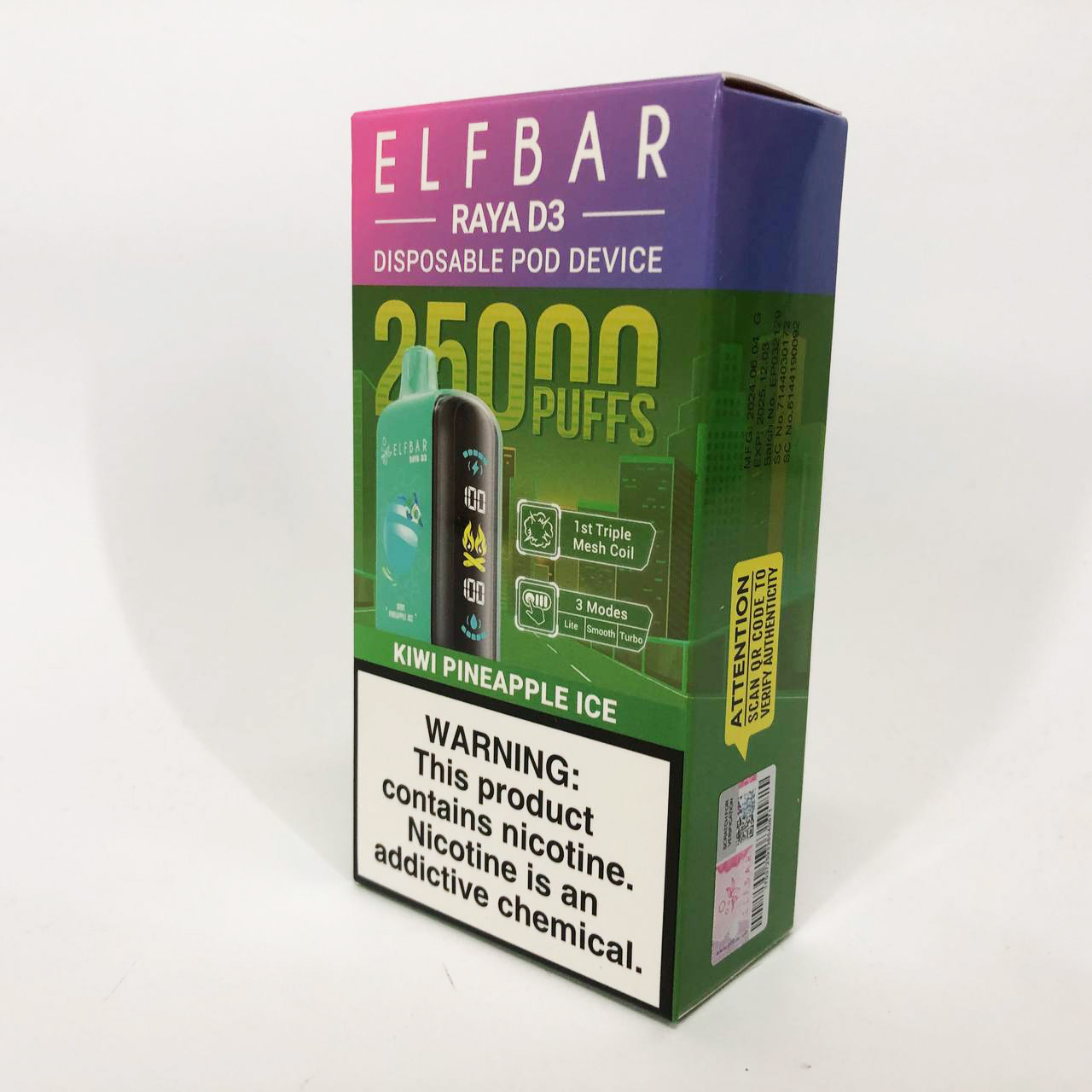 Elf Bar Raya D3 25000. Киви Ананас (Kiwi Pineapple)