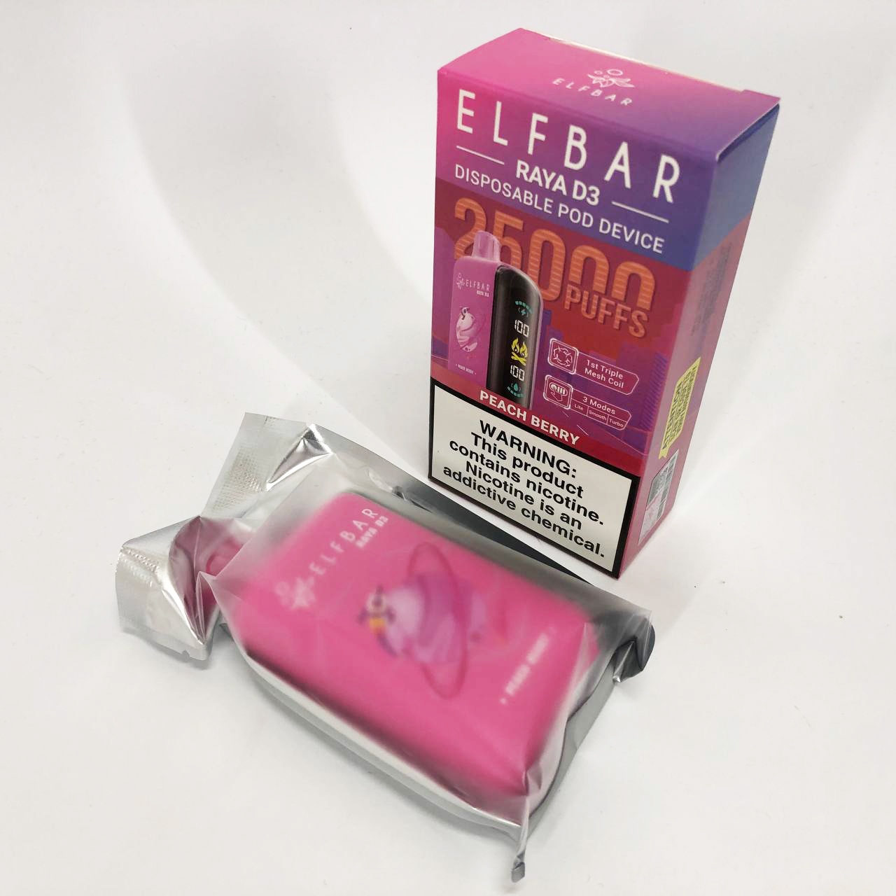 Elf Bar Raya D3 25000. Персик Ягоды (Peach Berry)