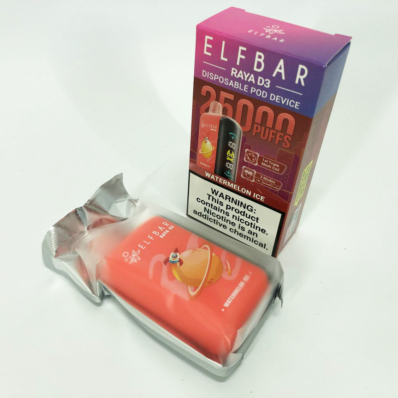 Elf Bar Raya D3 25000. Арбуз (Watermelon Ice)