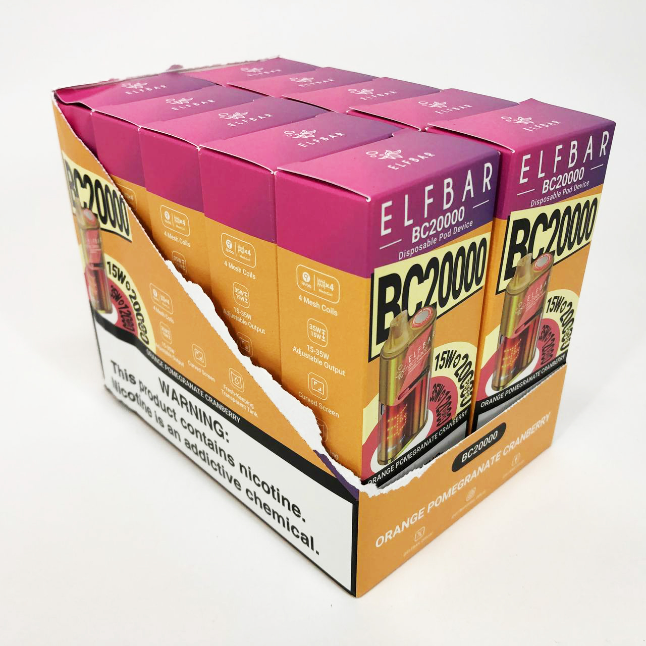 Elf Bar BC20000 5%. Апельсин Гранат Клюква (Orange Pomegranate Cranberry)