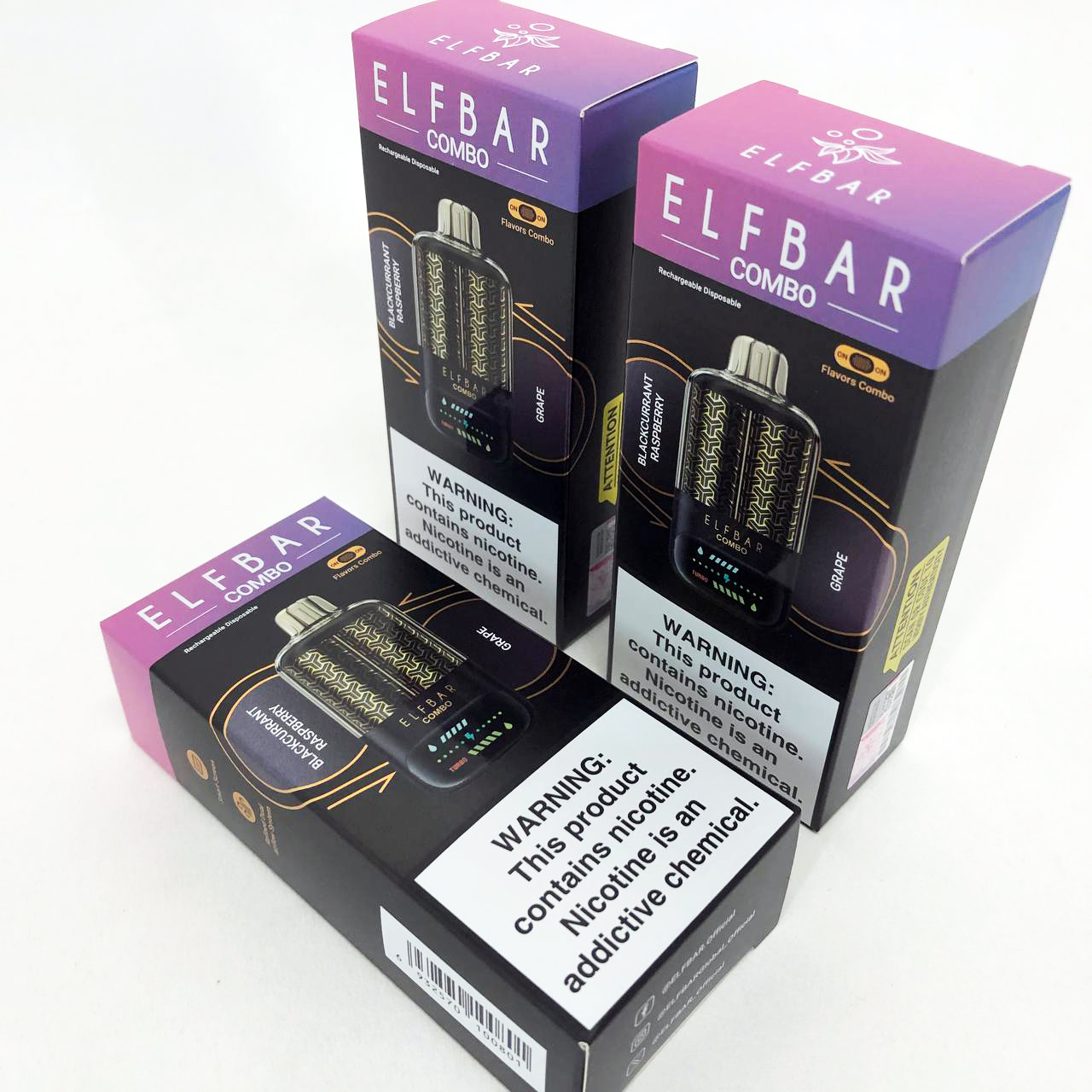 ELF BAR COMBO 25000. Переключение вкусов. Смородина Малина / Виноград (Blackcurrant Raspberry / Grape)