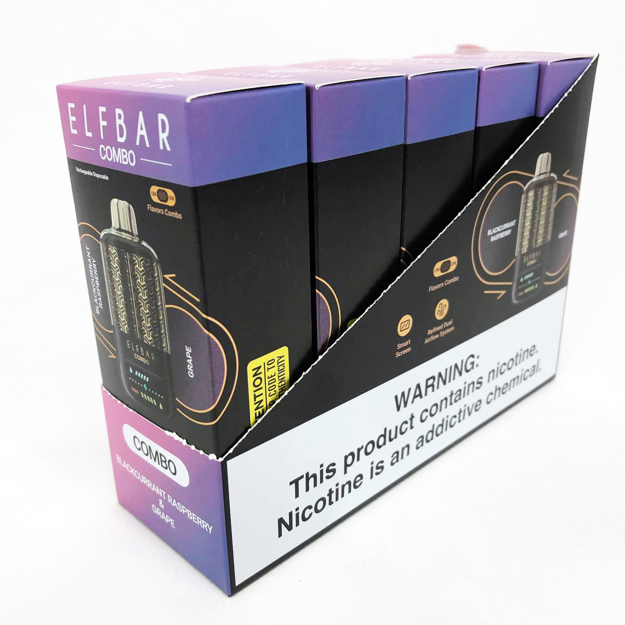 ELF BAR COMBO 25000. Переключение вкусов. Смородина Малина / Виноград (Blackcurrant Raspberry / Grape)