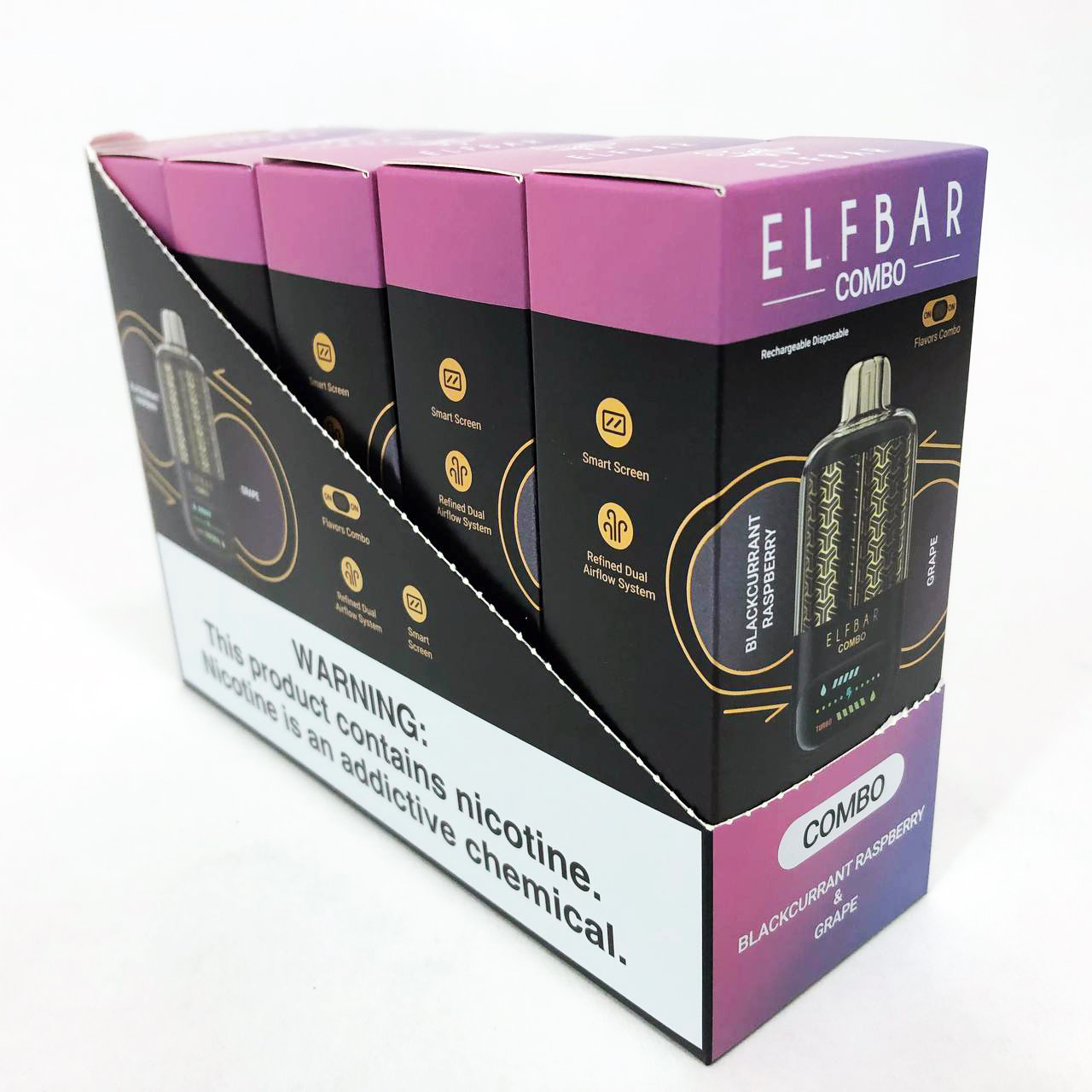 ELF BAR COMBO 25000. Переключение вкусов. Смородина Малина / Виноград (Blackcurrant Raspberry / Grape)