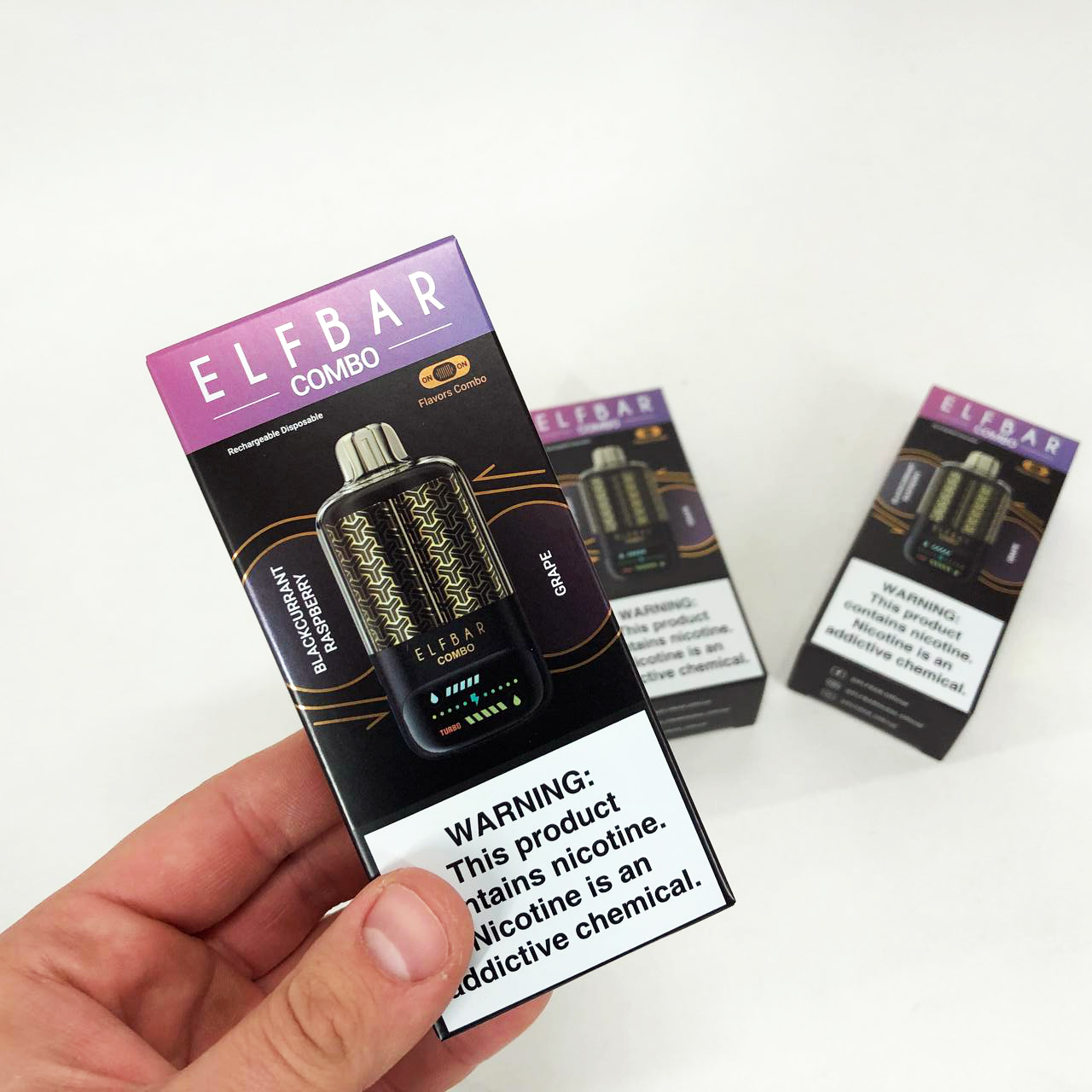 ELF BAR COMBO 25000. Переключение вкусов. Смородина Малина / Виноград (Blackcurrant Raspberry / Grape)