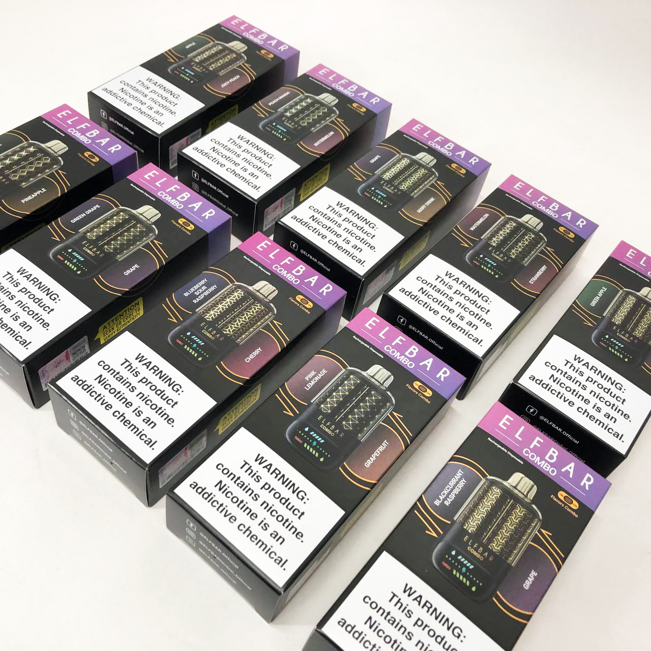 ELF BAR COMBO 25000. Переключение вкусов. Смородина Малина / Виноград (Blackcurrant Raspberry / Grape)