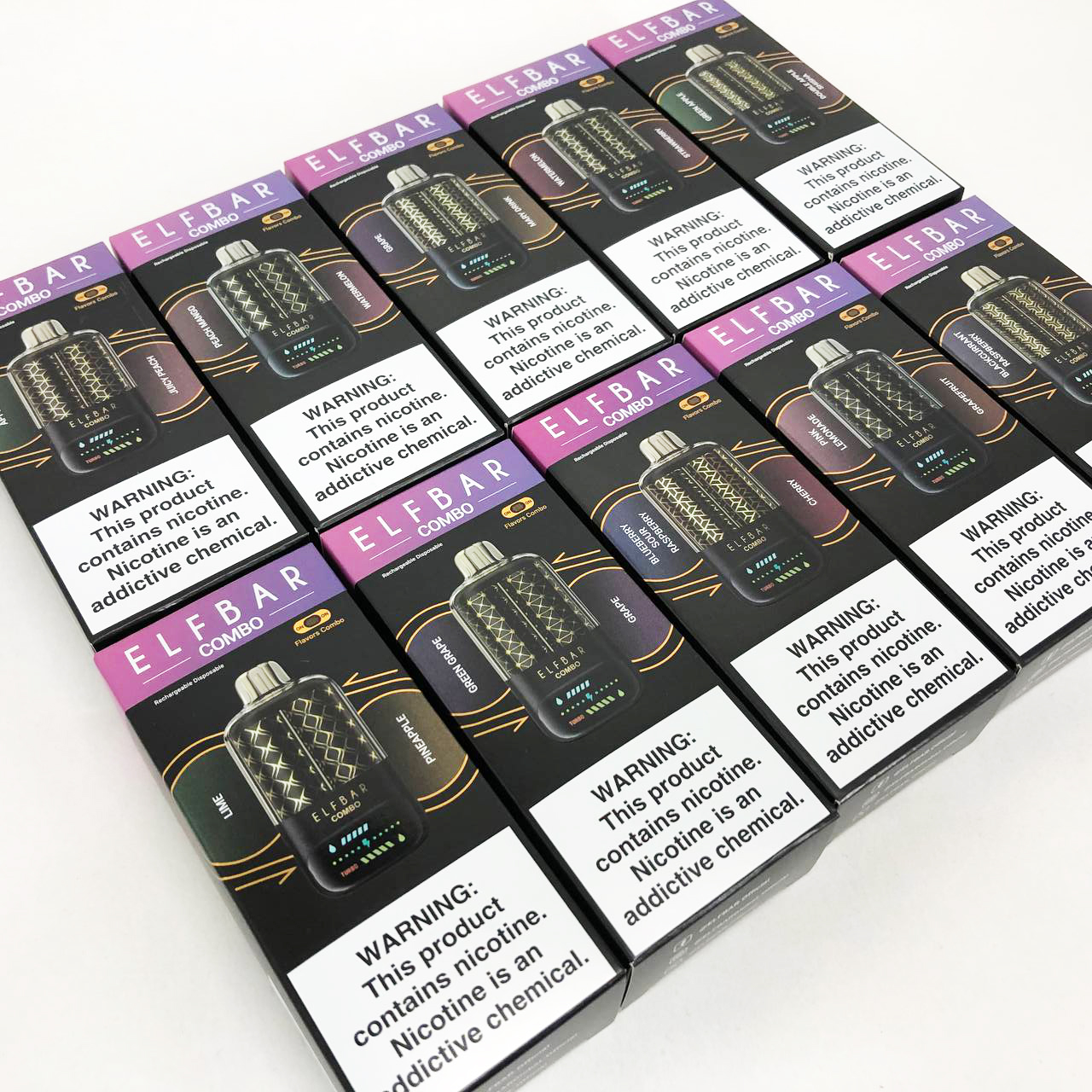 ELF BAR COMBO 25000. Переключение вкусов. Смородина Малина / Виноград (Blackcurrant Raspberry / Grape)