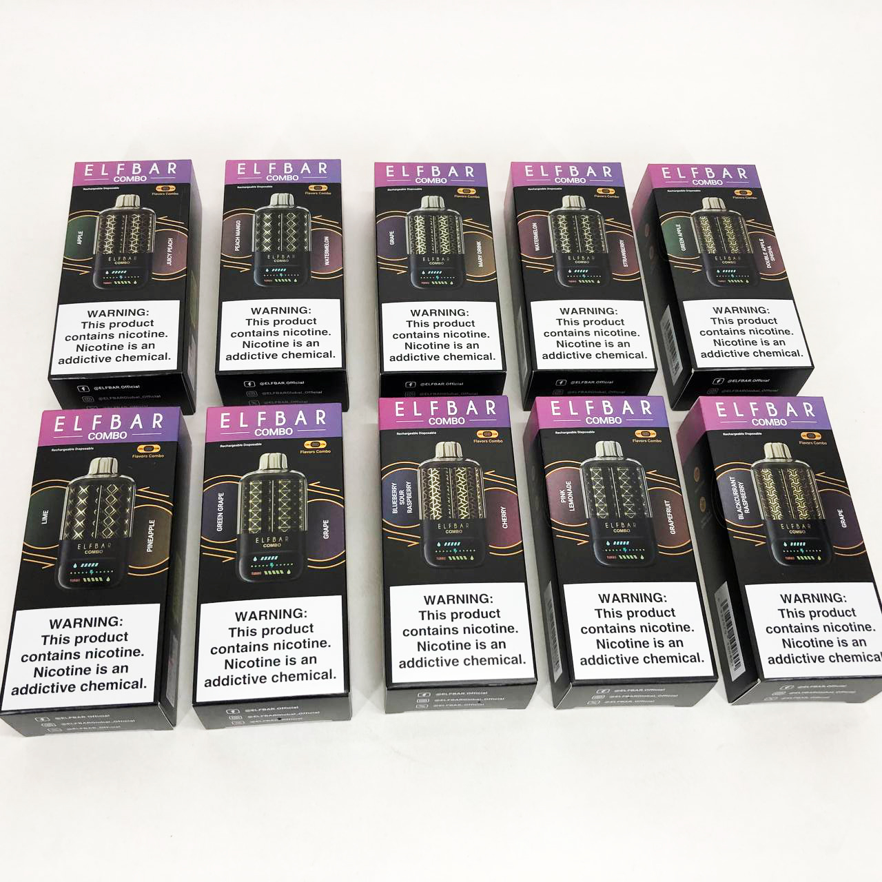 ELF BAR COMBO 25000. Переключение вкусов. Смородина Малина / Виноград (Blackcurrant Raspberry / Grape)