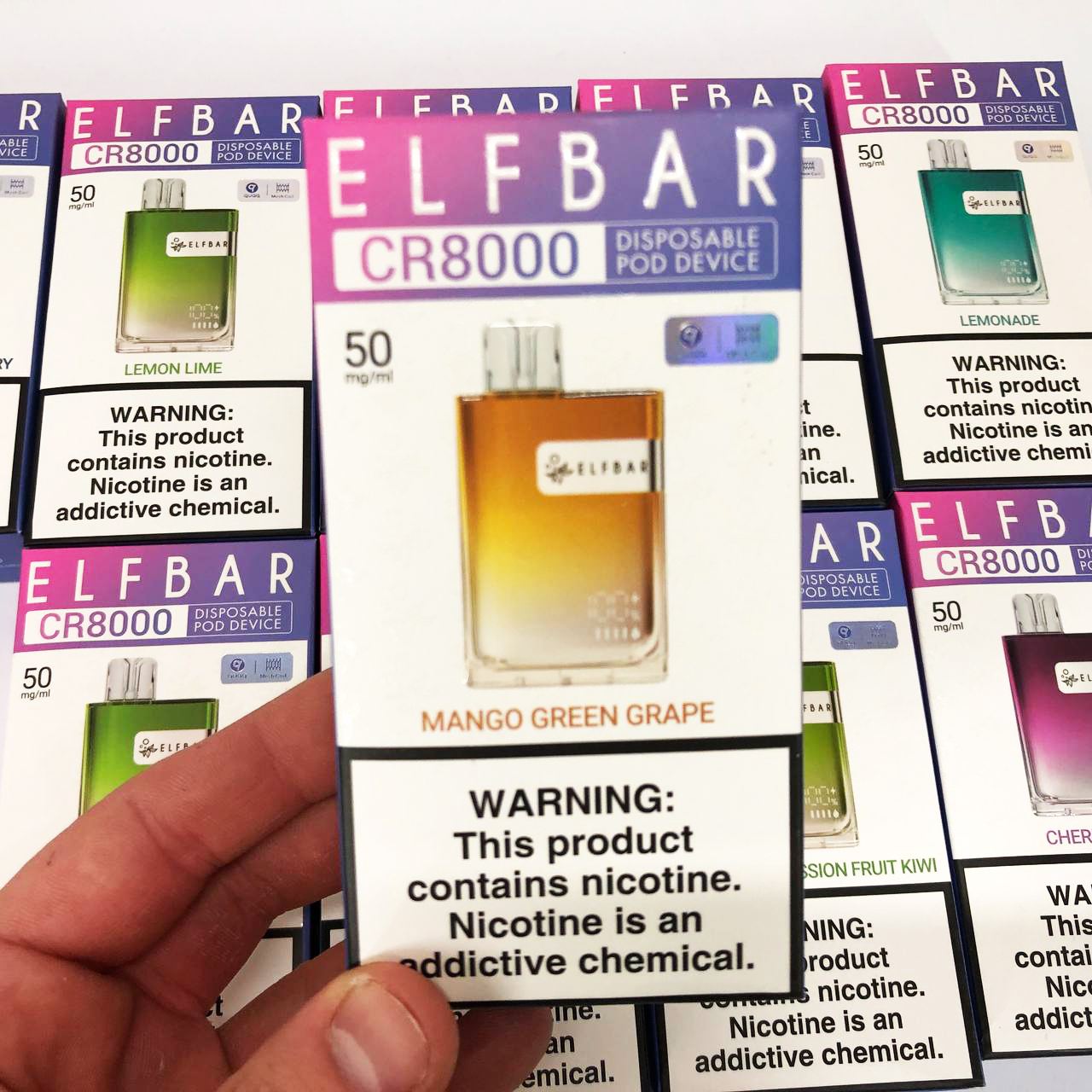 Elf Bar CR8000. Манго Зеленый Виноград (Mango Green Grape)