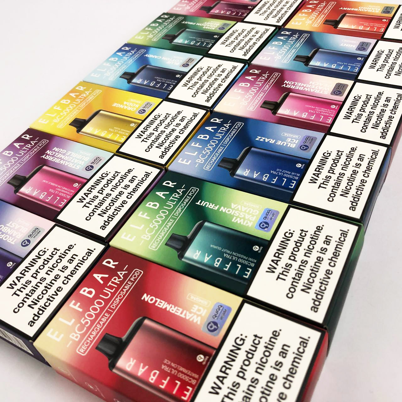 Elf Bar BC5000 Ultra. Клубника Арбуз Персик (Strawberry Watermelon Peach)