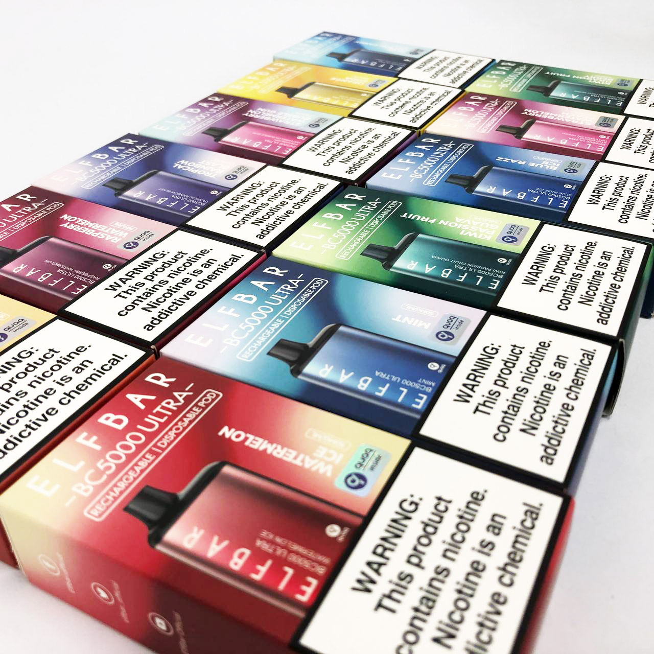 Elf Bar BC5000 Ultra. Клубника Арбуз Персик (Strawberry Watermelon Peach)