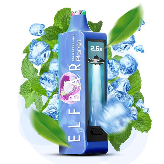 ELF BAR Planet 25000. Мята (Sea Breeze Mint)
