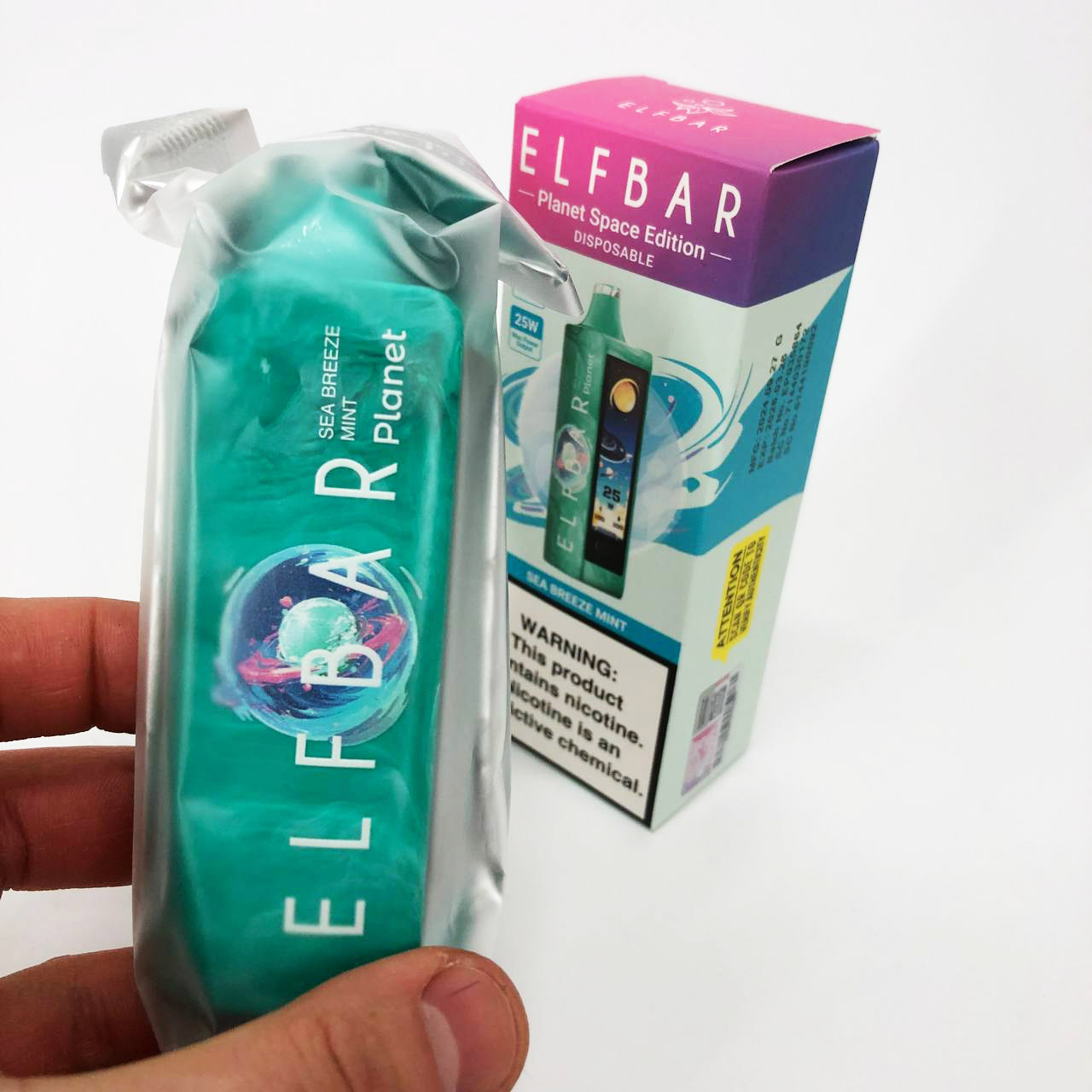 ELF BAR Planet 25000. Мята (Sea Breeze Mint)