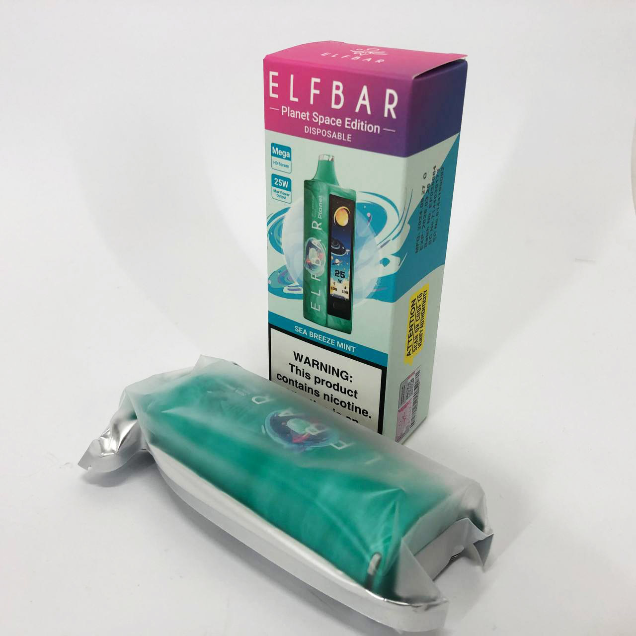 ELF BAR Planet 25000. Мята (Sea Breeze Mint)