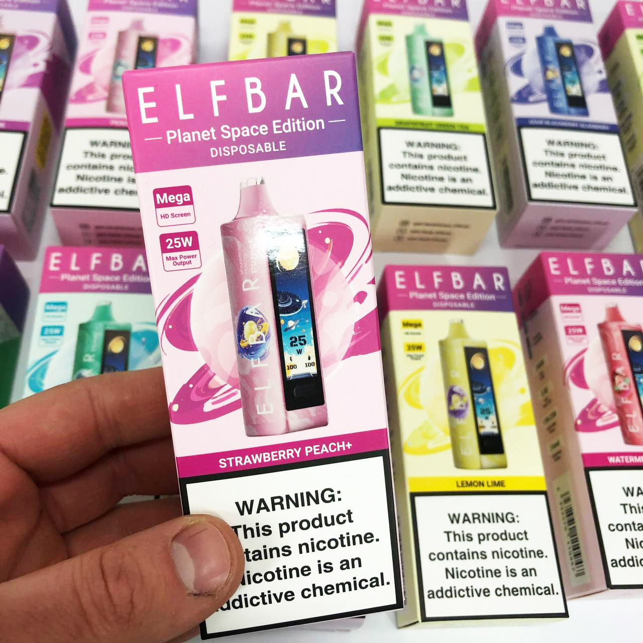 ELF BAR Planet 25000. Клубника Персик (Strawberry Peach)