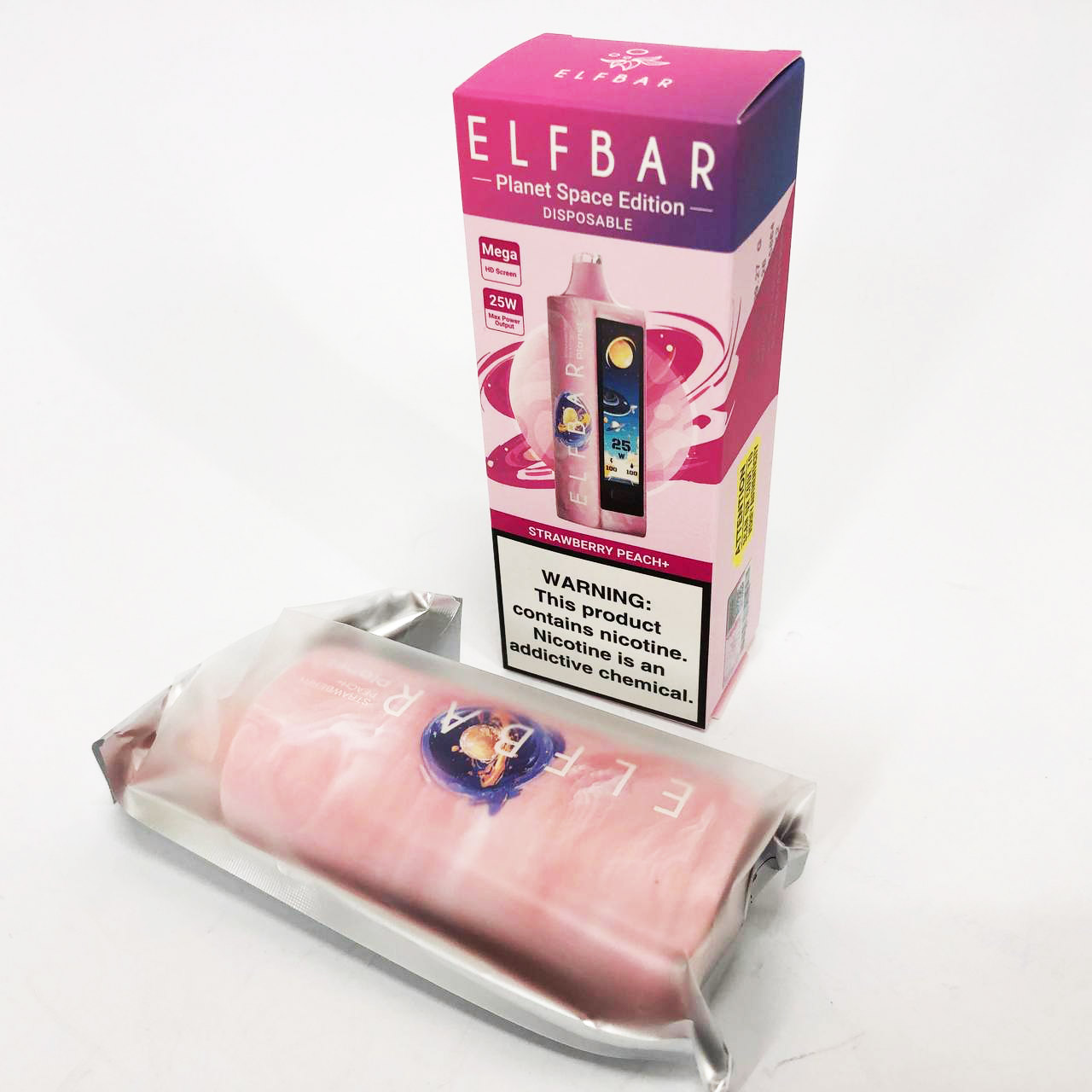 ELF BAR Planet 25000. Клубника Персик (Strawberry Peach)