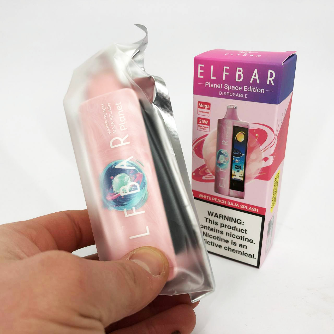 ELF BAR Planet 25000. Белый Персик Баха (White Peach Baja Splash)