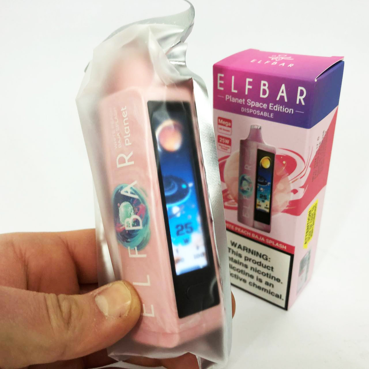 ELF BAR Planet 25000. Белый Персик Баха (White Peach Baja Splash)
