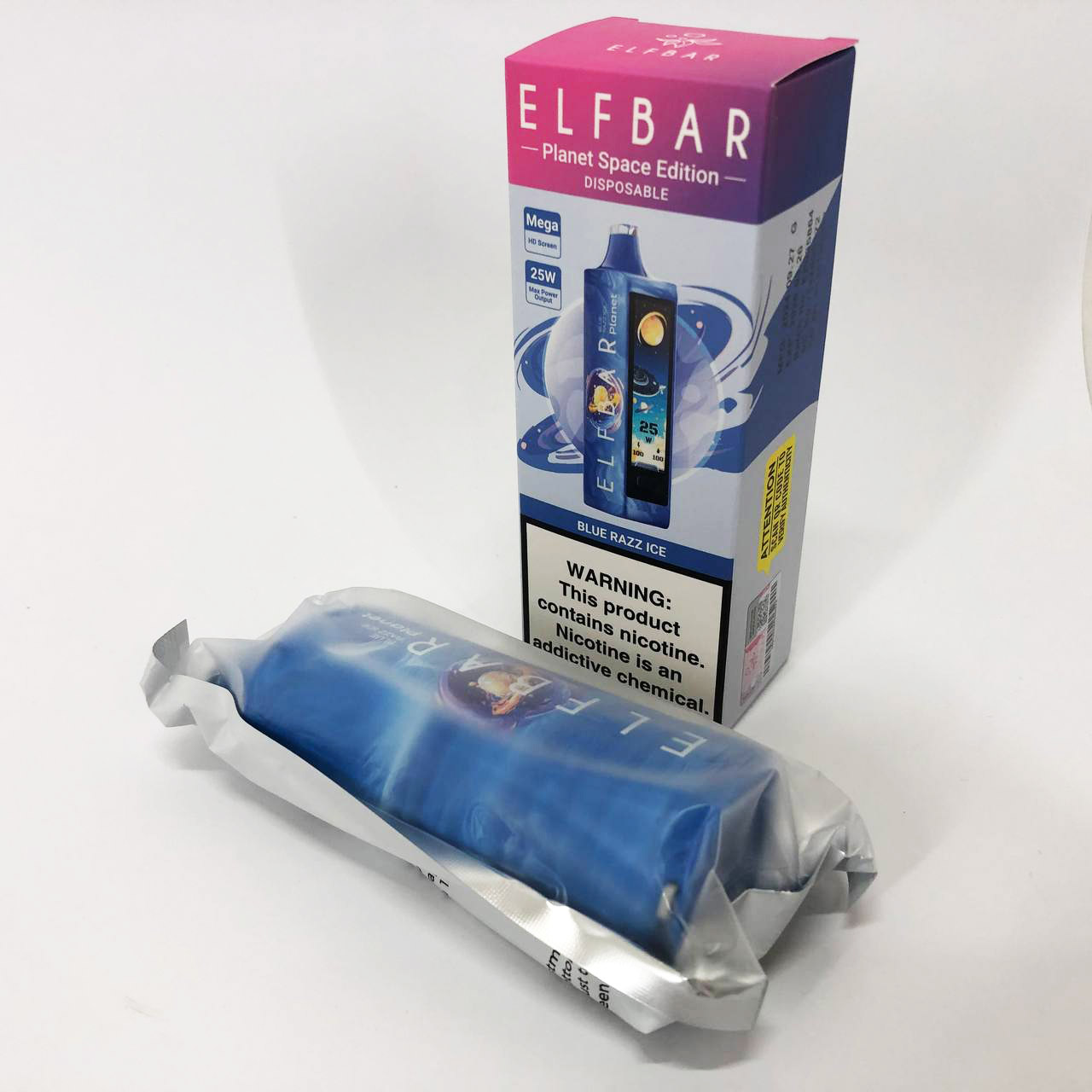 ELF BAR Planet 25000. Синяя Малина (Blue Razz Ice)