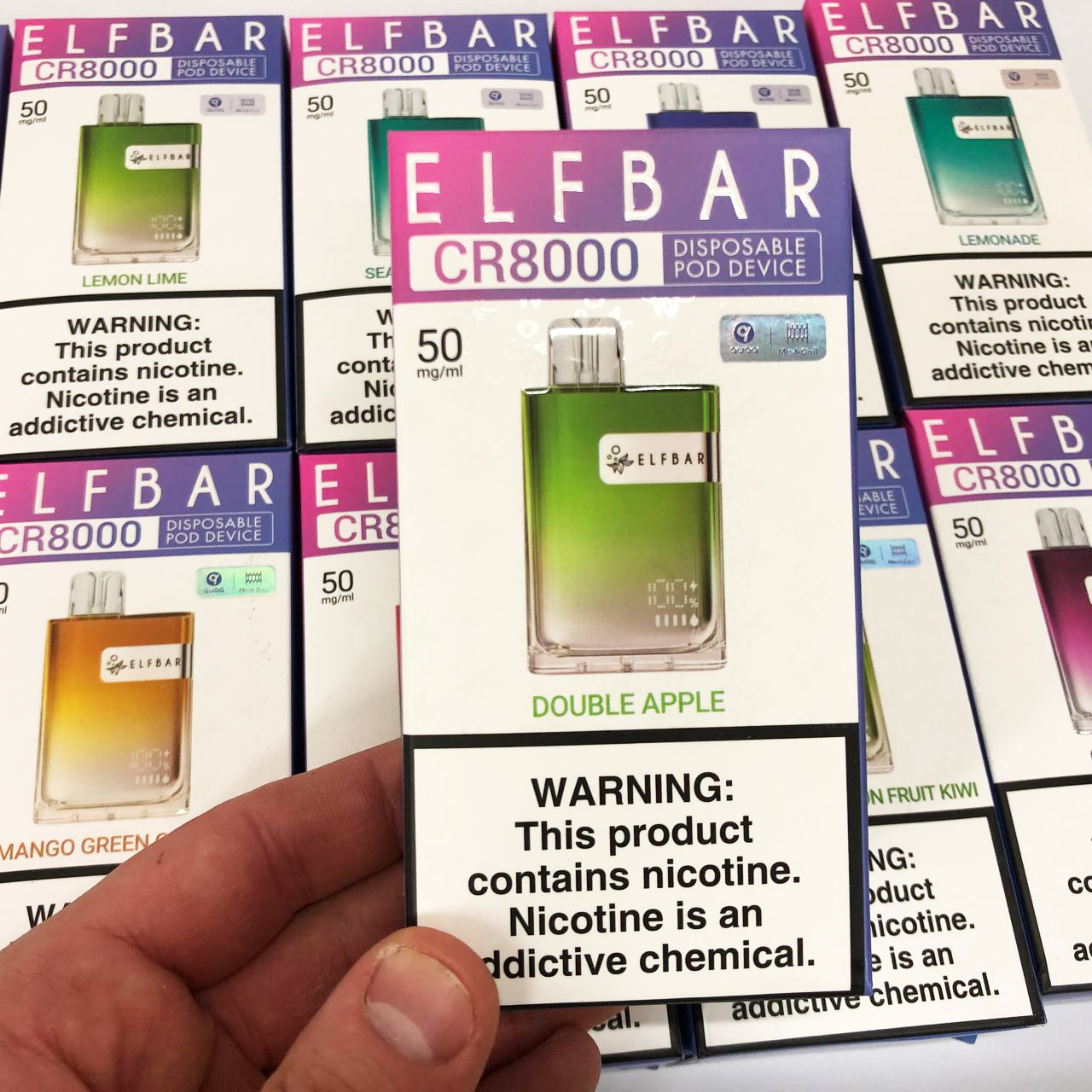Elf Bar CR8000. Яблоко (Double Apple)