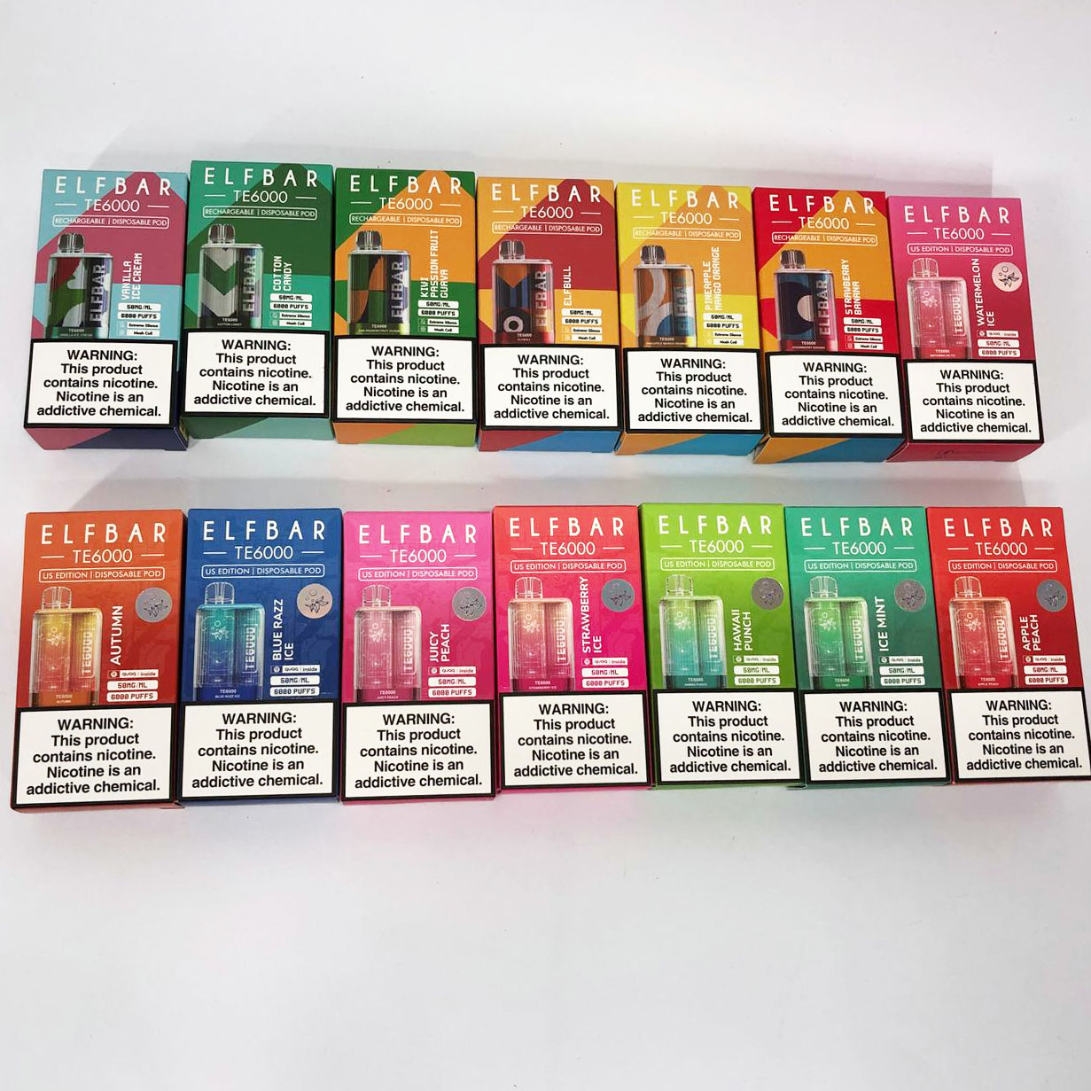 Elf Bar TE6000 5%. Зеленый Манго Гуава (Green Mango Guava)