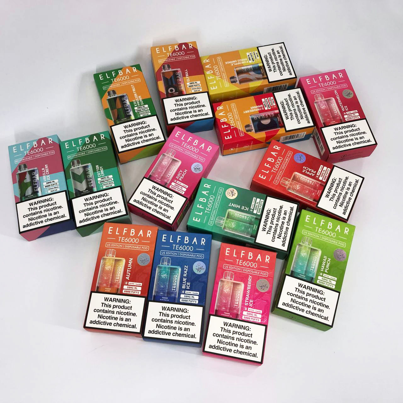Elf Bar TE6000 5%. Черника Лайм (Blueberry Lime)