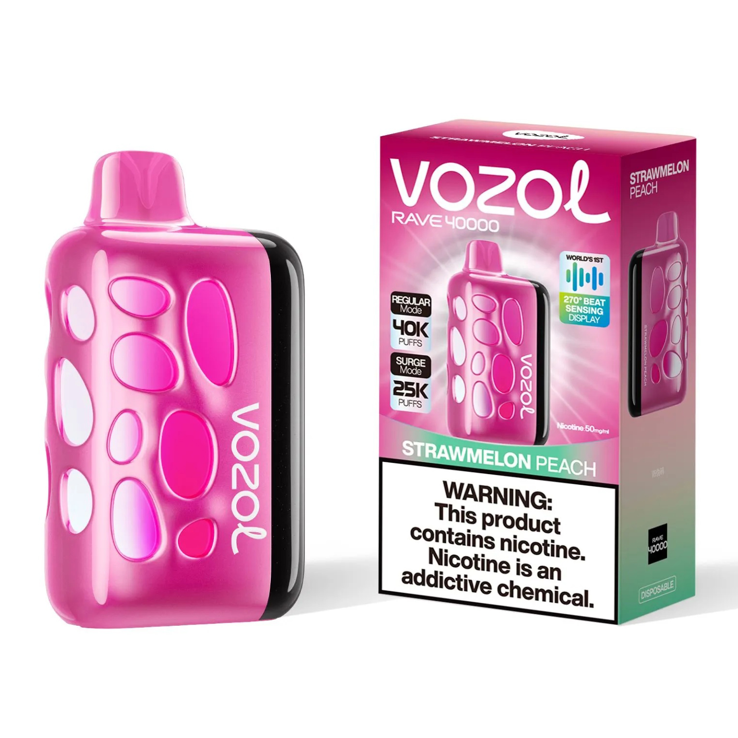 Vozol Rave 40000. (Strawmelon Peach)