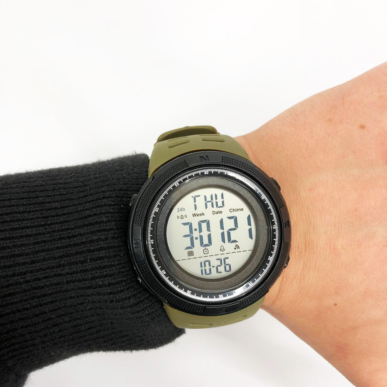 Часы наручные мужские SKMEI 1167AG ARMY GREEN, брендовые мужские часы. Цвет: зеленый