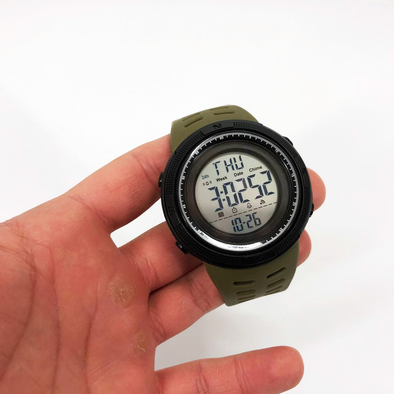 Часы наручные мужские SKMEI 1167AG ARMY GREEN, брендовые мужские часы. Цвет: зеленый