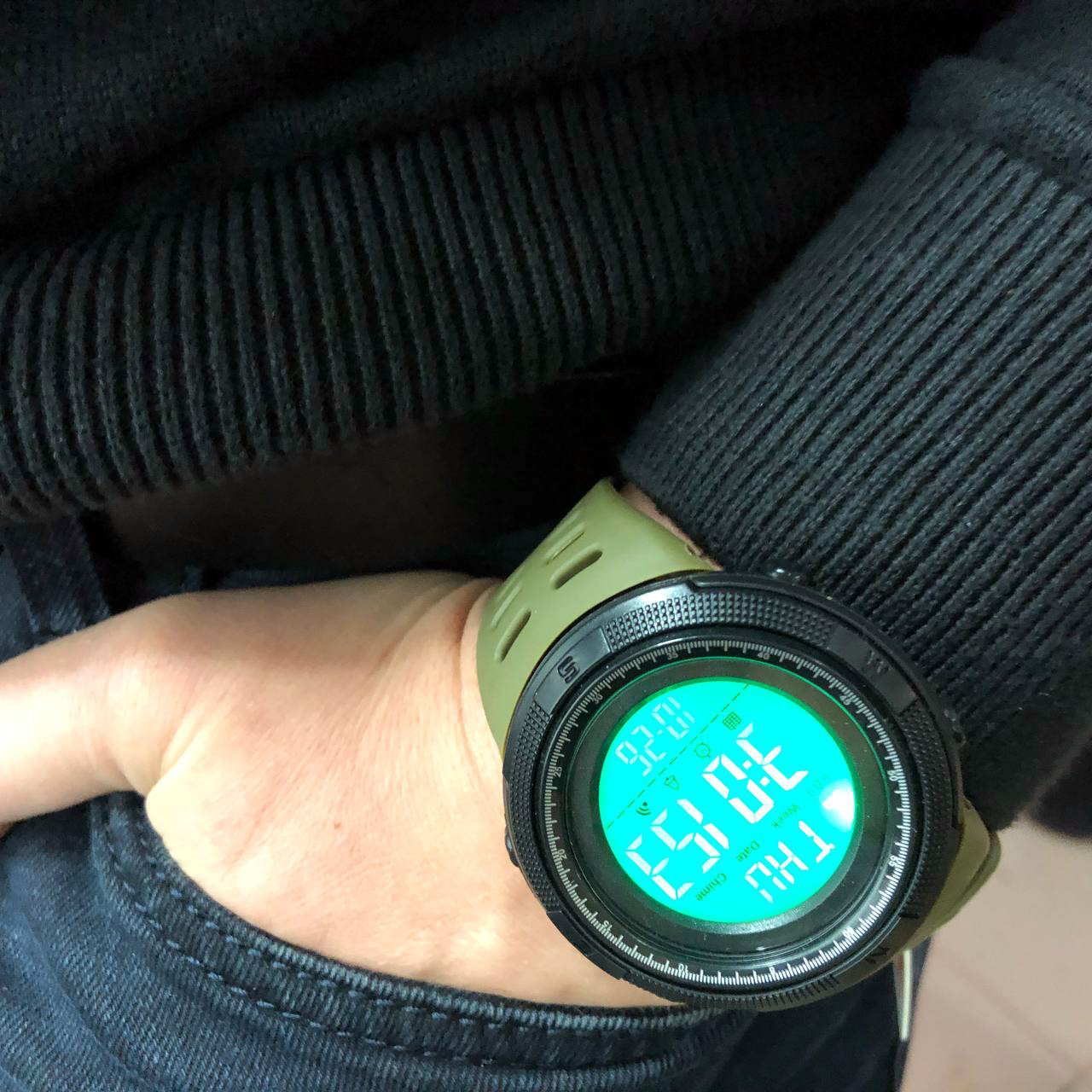 Часы наручные мужские SKMEI 1167AG ARMY GREEN, брендовые мужские часы. Цвет: зеленый
