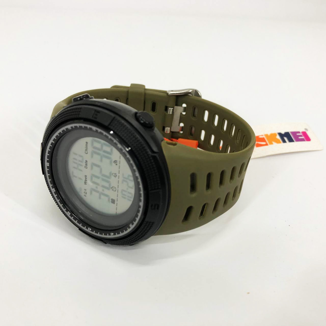 Часы наручные мужские SKMEI 1167AG ARMY GREEN, брендовые мужские часы. Цвет: зеленый
