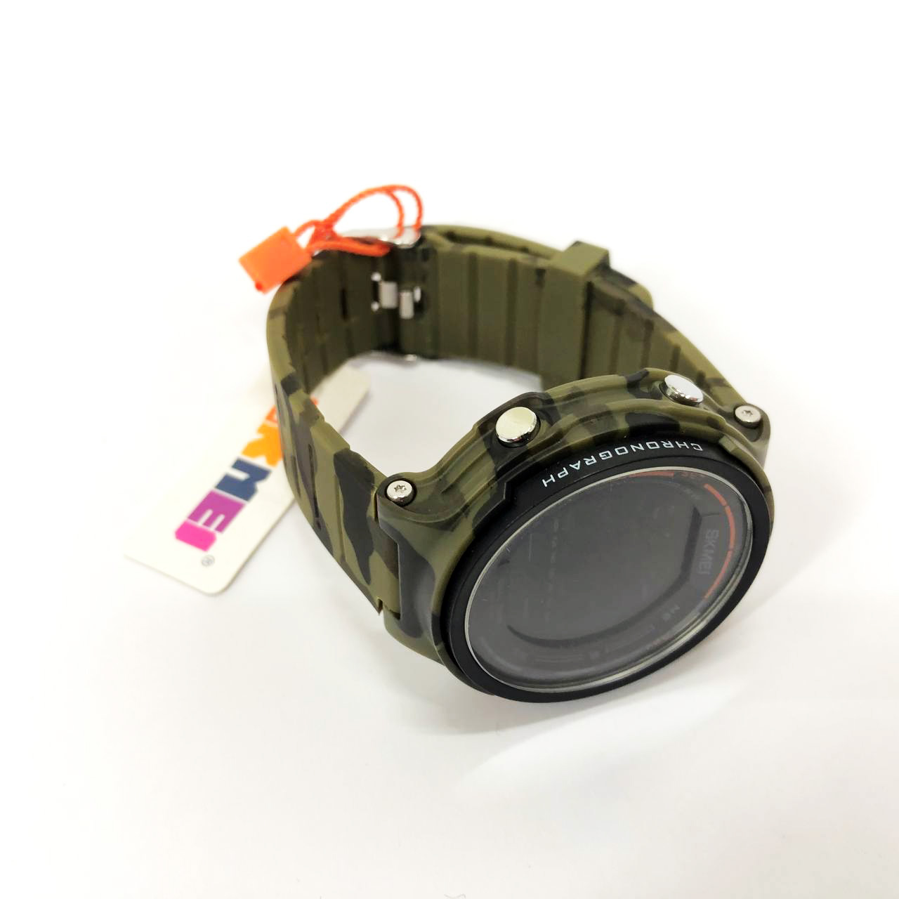 Часы наручные мужские SKMEI 1841CMGN ARMY GREEN CAMO, водонепроницаемые мужские часы. Цвет: зеленый