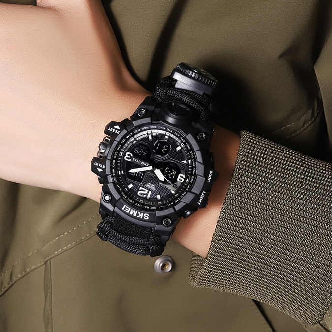 Часы наручные мужские SKMEI 1155BKBK PARACORD