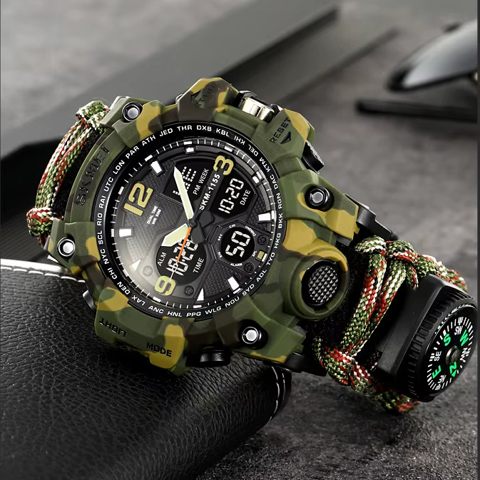 Часы наручные мужские SKMEI 1155BCMGN PARACORD